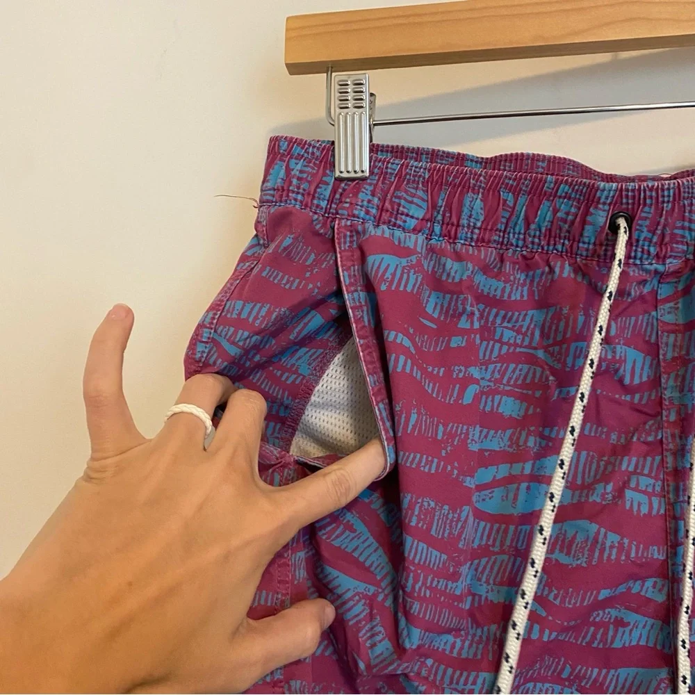 Psycho Bunny Blue and Purple Swim Trunks size Small